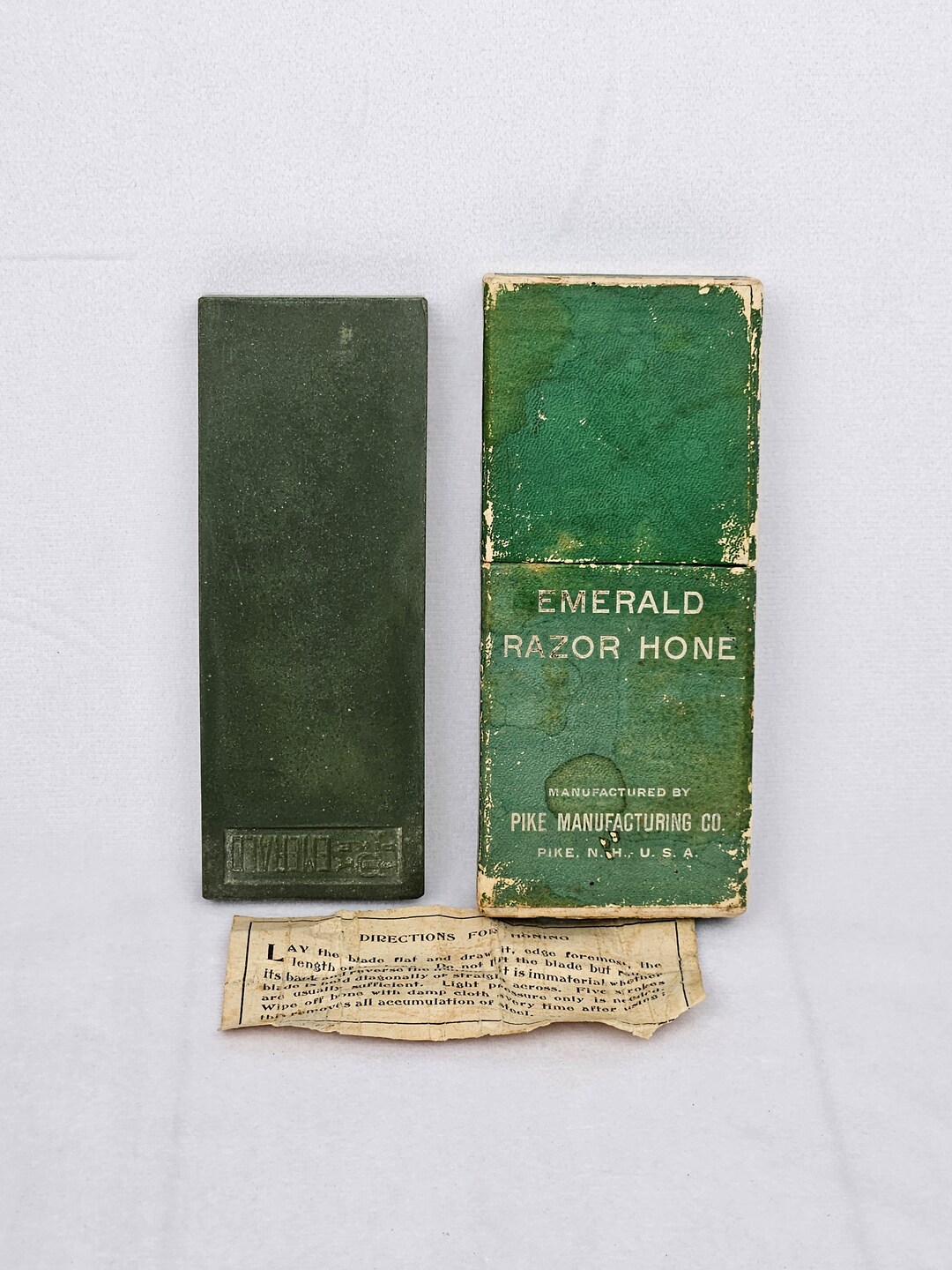 Vintage Emerald Razor Home With Box and Instructions, Green Stone ...
