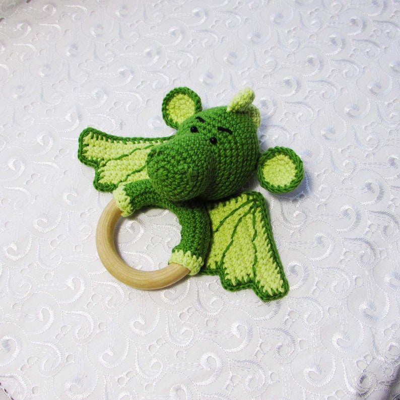Crochet baby rattle dragon pattern crocheting rattle baby Etsy