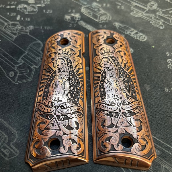 EZcad2 1911 grip pattern (la Santa Muerte)SVG format included