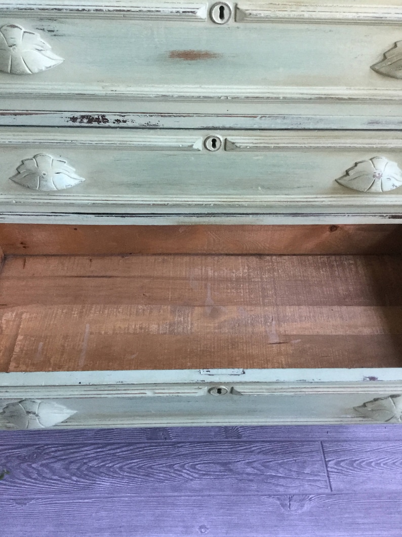 Antique Knapp Joint Dresser 18701900 4 Drawers Slatted Wood Back