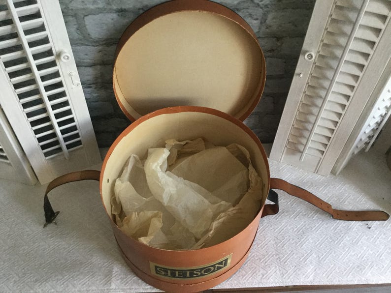 Vintage Stetson Hat Box from 1960s Collectible Etsy