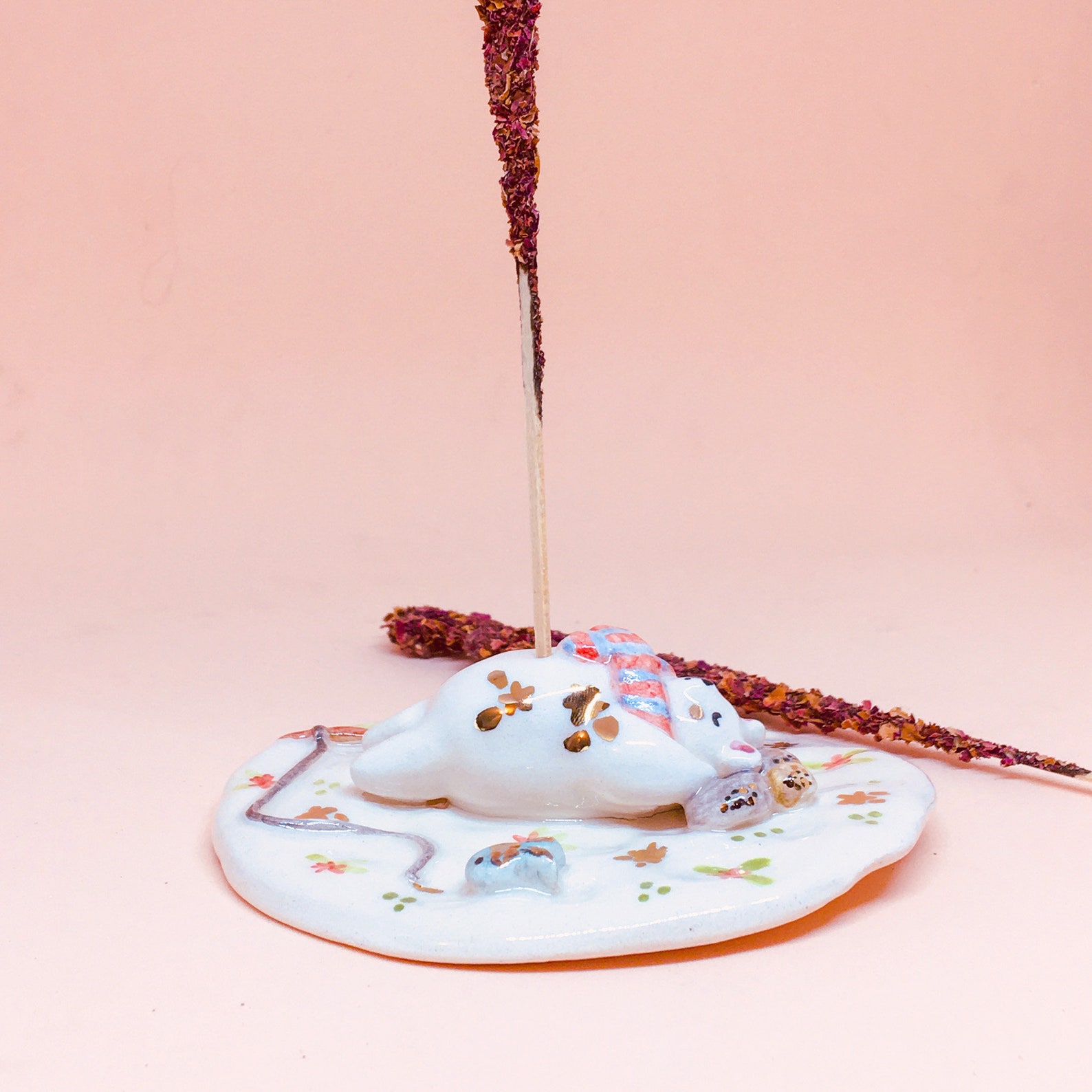 Handmade Ceramic Stick Incense Holder // Sweet Fishing Bear Etsy