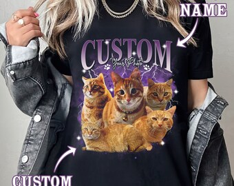 Personalized Photo Bootleg Rap for Shirt Png, Custom Cat Bootleg Rap Tee , Custom Your Own Bootleg Idea Png Digital