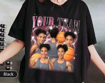 Custom Bootleg Rap Tee Png , Basketball shirt, Custom Photo Vintage T Shirts, Sport shirt Png Digital