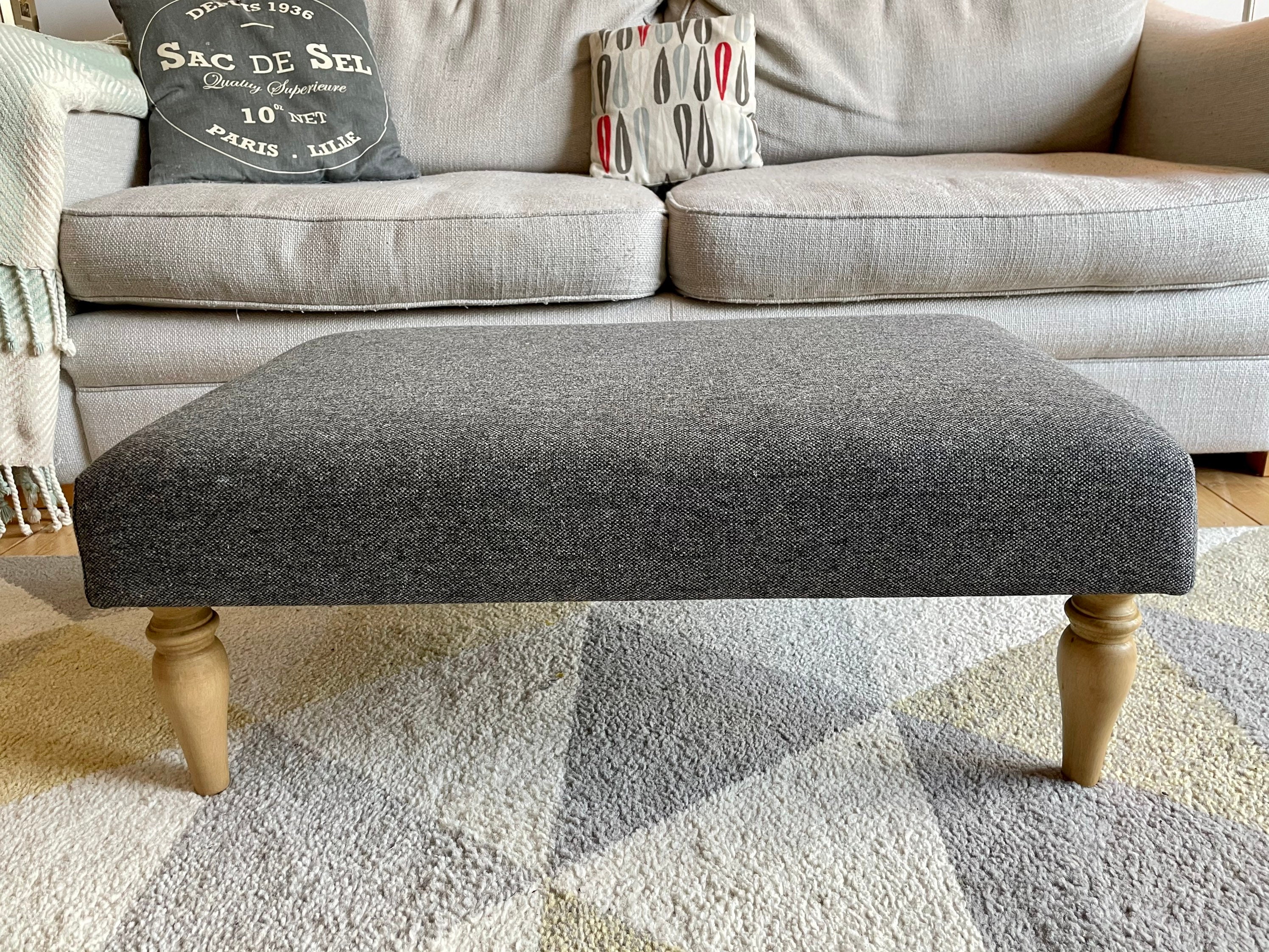Large Footstool Upholstered Coffee Table Foot Stool Etsy UK