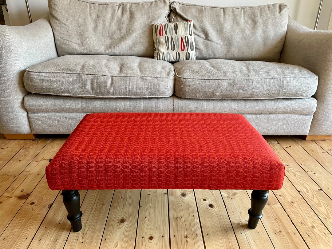 Upholstered Footstool Coffee Table Foot Stool Ottoman Etsy UK