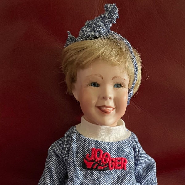 13” porcelain Jogging R P of Ollie Doll