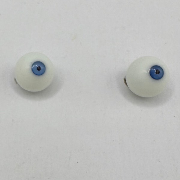 6 mm Blown Glass Blue Doll Eyes for Antique Dolls