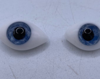 Blown Glass Doll Eyes 22mm Blue Replacement Eyes 10-10