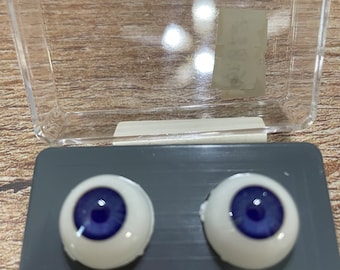 16 mm Glastic Doll Eyes Violet, lt blue, Dk blue