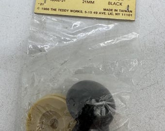 2 Pair New Old Stock Teddy Bear Eyes by The Teddy works 21 mm