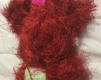 11 ounces of Red Novelty Eyelash Yarn Fun Fur Lion Brand