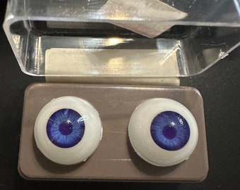 14  mm Glastic Doll Eyes;  Dk. Violet, Lt violet, lt blue,  blue, green, gray, brown