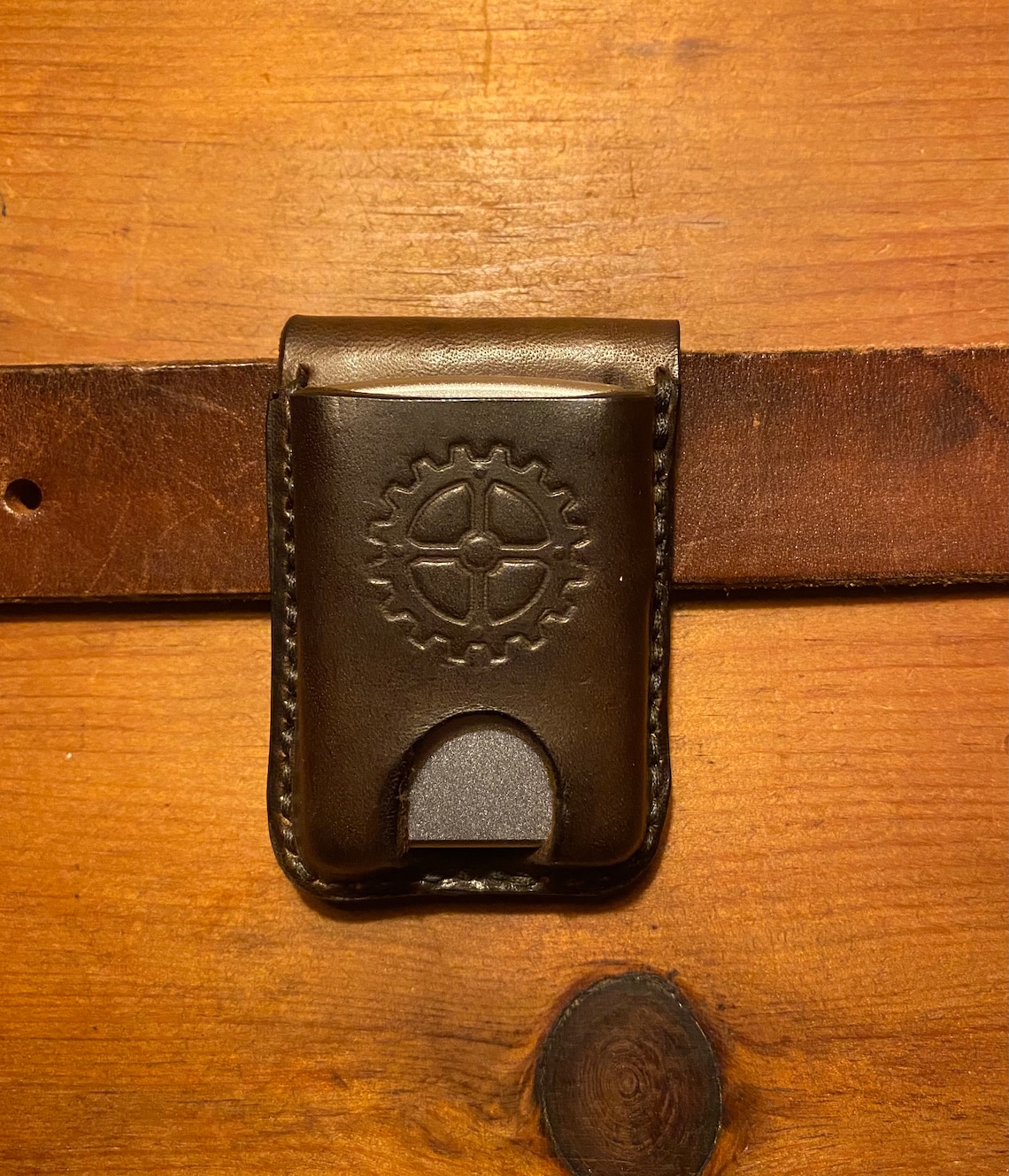 Leather Zippo Lighter Case Etsy