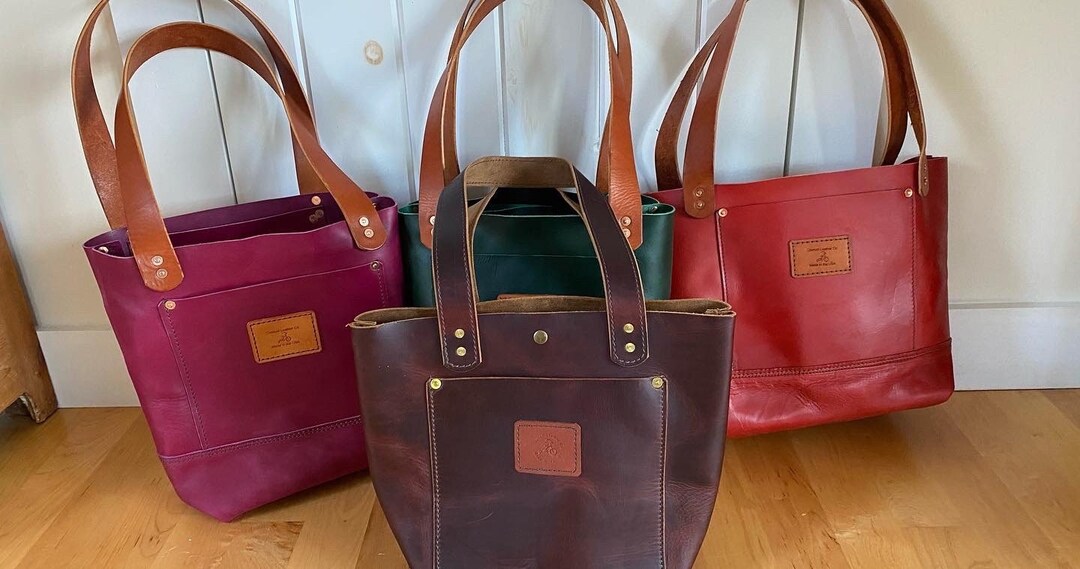Leather Tote Bags Etsy