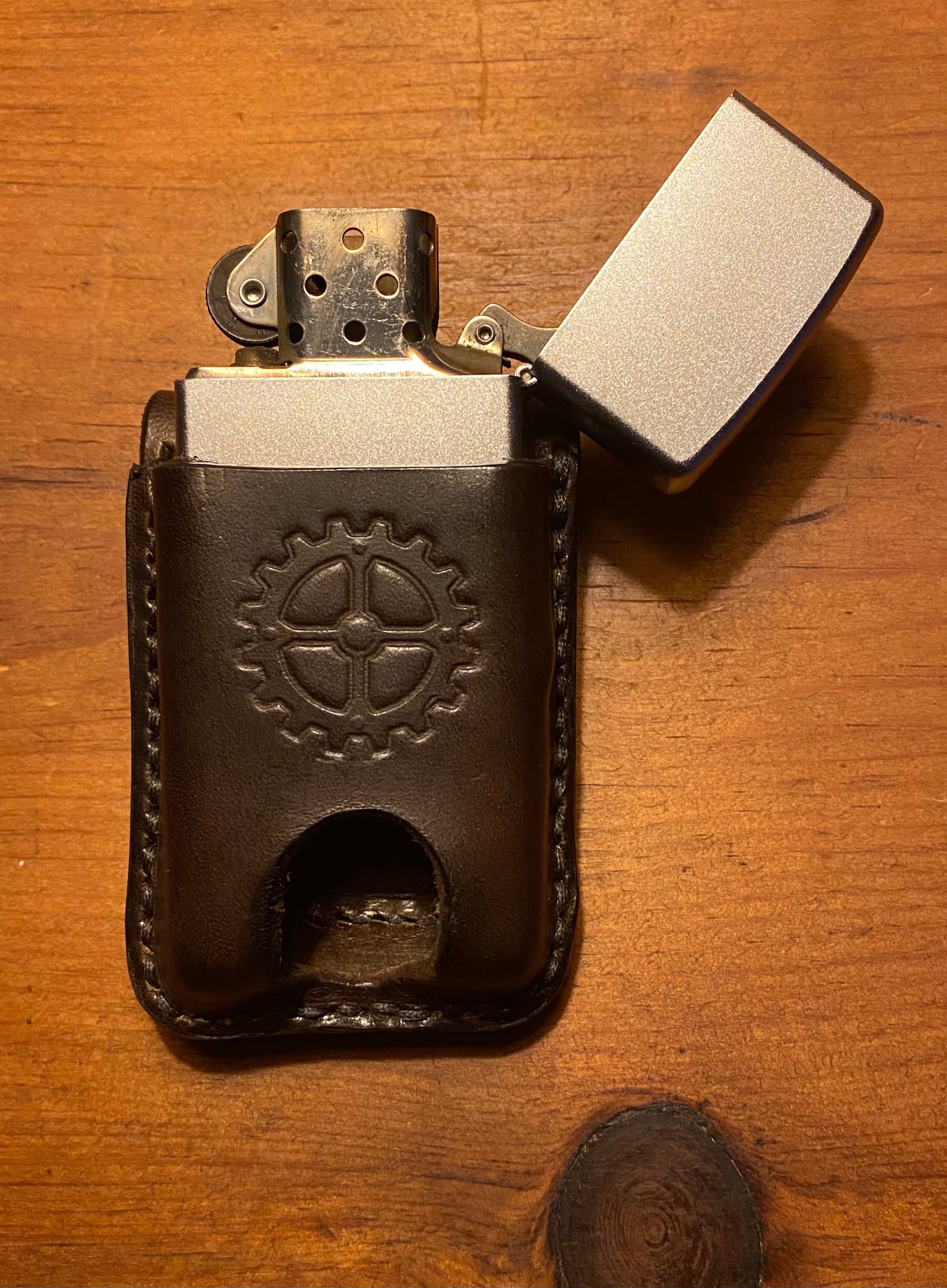 Leather Zippo Lighter Case Etsy