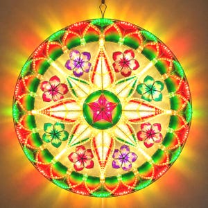 100% LED Tala VI Capiz Parol (20",25",30")