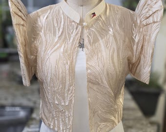 Authentic Filipiniana Bolero Top, Philippine Attire