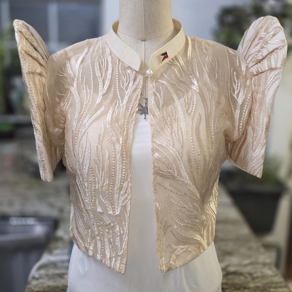 Bolero Top Authentic Filipiniana Attire Philippine made FREE Shipping