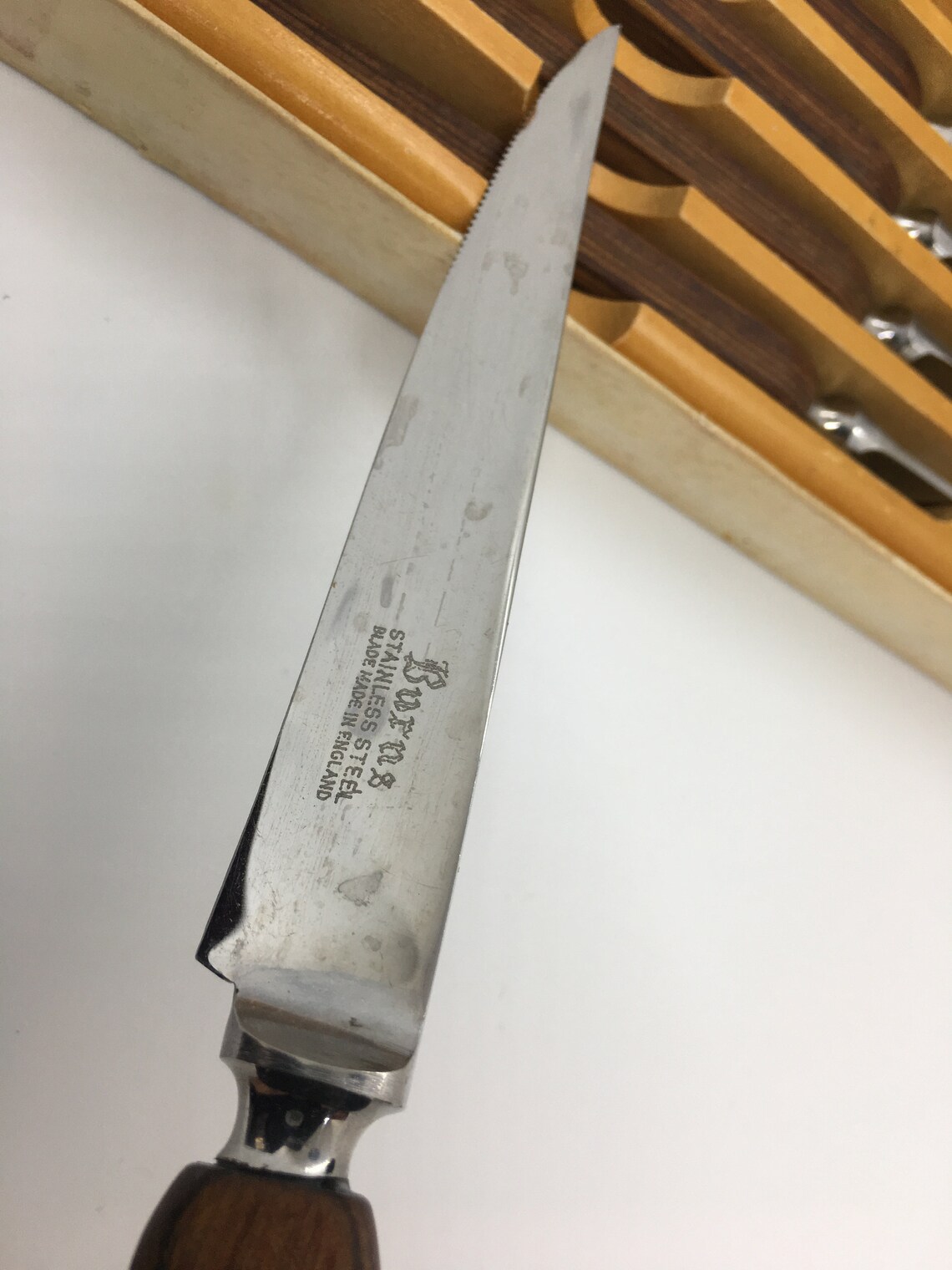 Vintage Knife Set Wood Handle Kitchen Knife Set 6 Antique Etsy