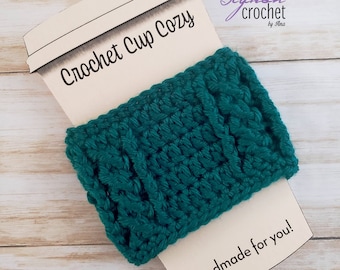 Coffee Cup cozy Reusable Crochet Cup Cozy or Coffee Cup Crochet Sleeve Crochet Gifts for Teachers Employees or Clients Thank You Gifts