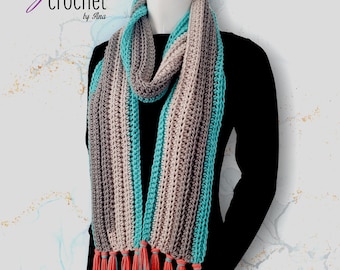 Crochet Winter Scarf for Women, Unique Handmade Crochet Scarf, the Perfect Christmas Gift for Her. Ready to Ship