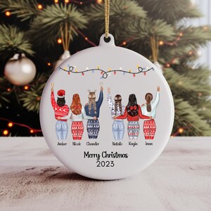 Personalized Best Friend Christmas Ornament, Custom Besties Ornament, Sister Ornament, Personalized Bestie Ornament, Gift for Best Friend