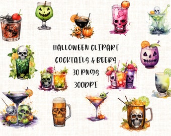 Clipart cocktail di Halloween, PNG di Halloween, Clipart cocktail, Clipart acquerello di Halloween, Acquerello cocktail, PNG cocktail di Halloween