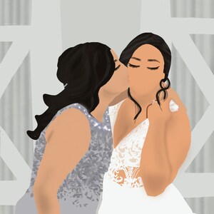 Benutzerdefinierte Portrait Illustration ohne Gesicht
