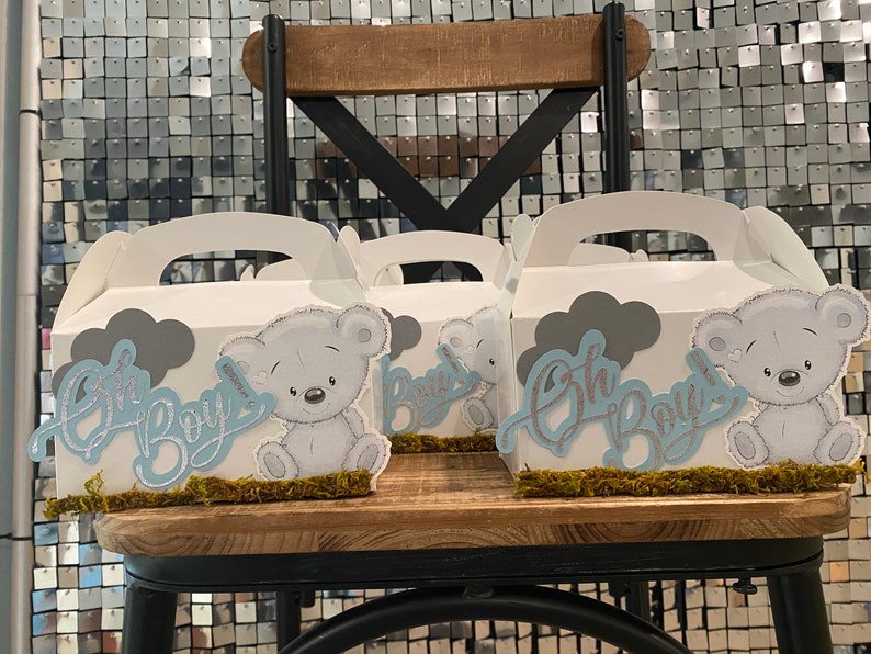 Teddy bear favor boxes oh boy teddy bear boxes | Etsy