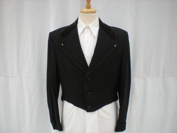 Vintage Palm Beach Victorian Black Bolero Tuxedo … - image 1