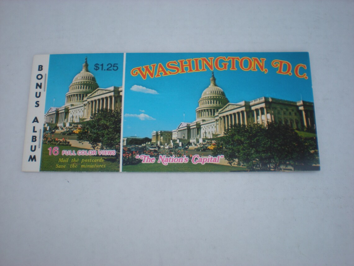 Vintage 70s Washington D.C. 12 Postcard Bonus Album Post Card Etsy
