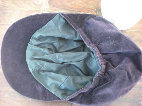 Vintage 90's Deep Purple Velvet Page Boy Cap Gavr… - image 6