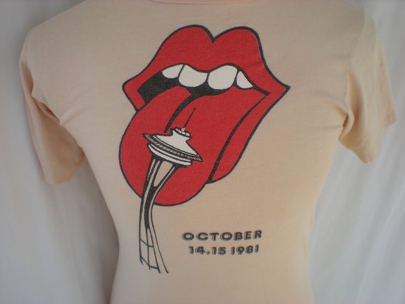 Vintage 80's The Rolling Stones t-shirt Small S 1… - image 1