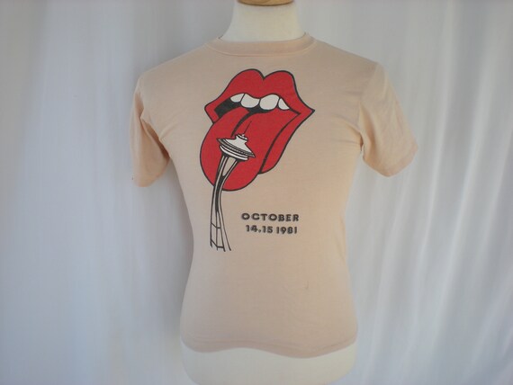 Vintage 80's The Rolling Stones t-shirt Small S 1… - image 2