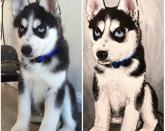 Custom Pet Portrait, Dog Painting
