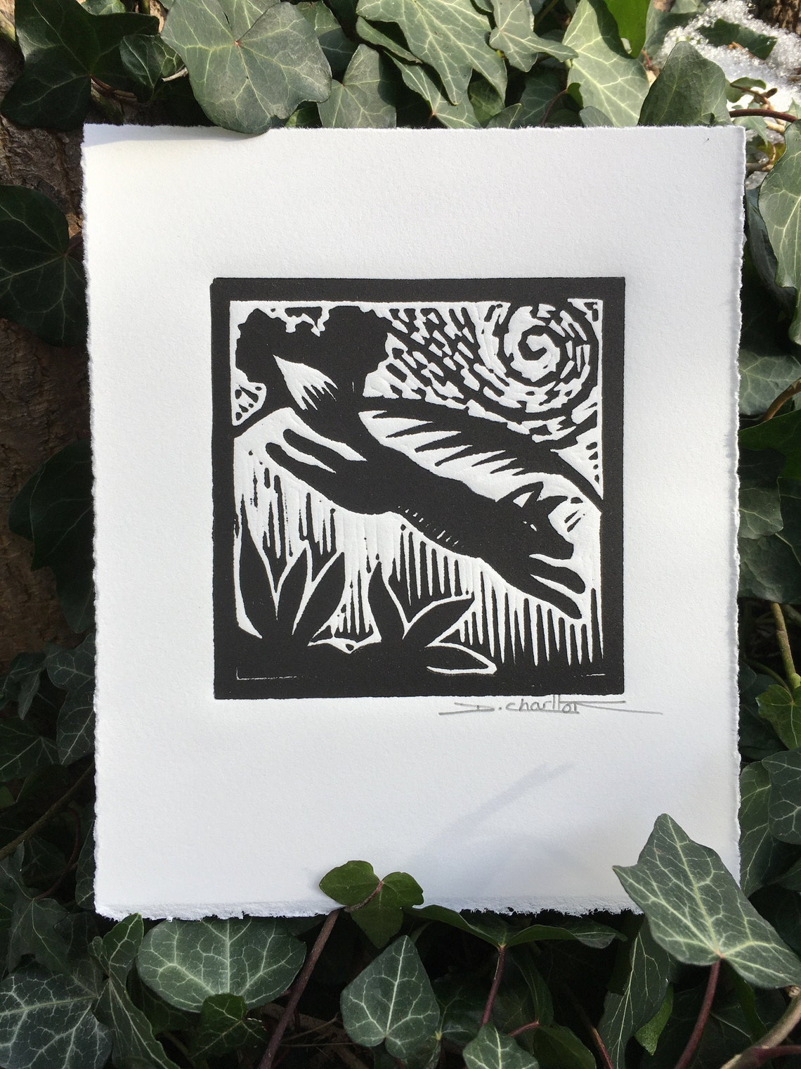Fox Linocut Print, Printmaking, Ideal Gift, Lino Cut, Wildlife Etsy