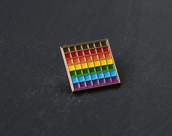 Philadelphia pride flag  Lapel Pins Collection by Real Sic - LGBT Pride Lapel Pins - Grid Pins Series
