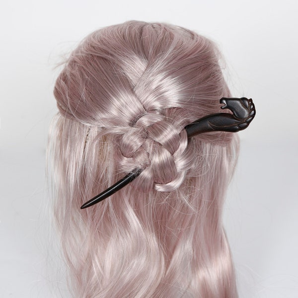 Handmade Natural Wood Animal Style Hair Sticks , Hair Pins & Chopsticks for Women Long Hair - Horse