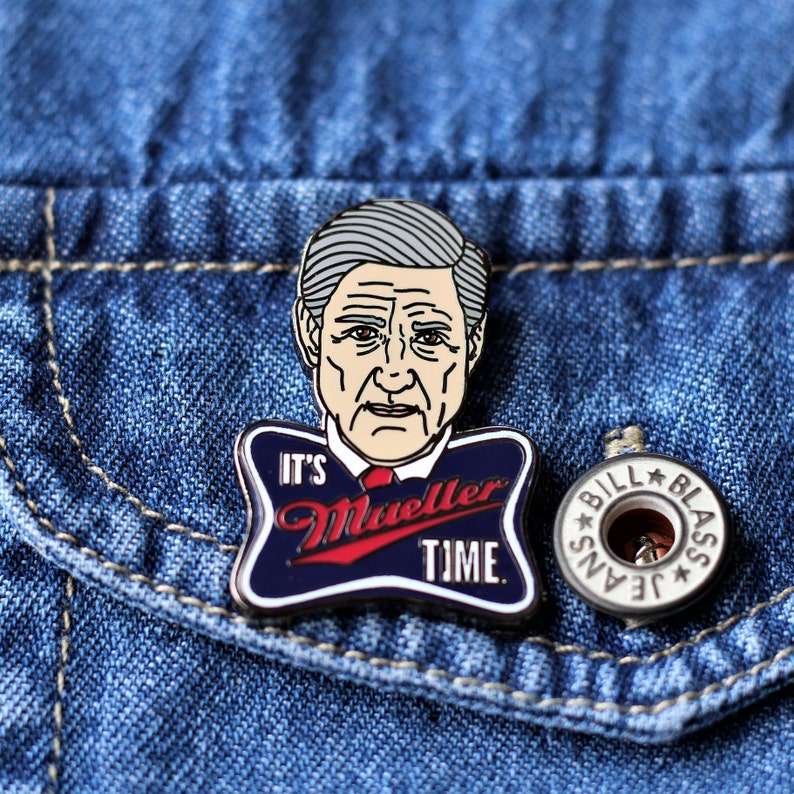 Mueller Time Enamel Pin  Robert Mueller Pin  Russian image 1