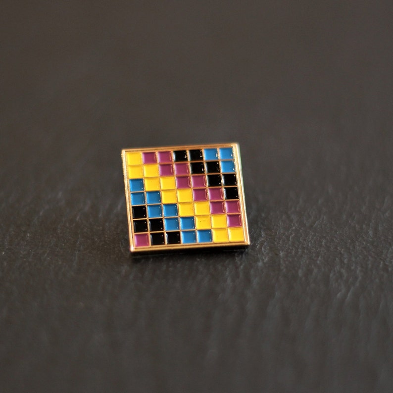 CMYK Tessellation Pin Graphic Designer Enamel Pin