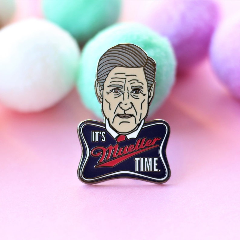 Mueller Time Enamel Pin  Robert Mueller Pin  Russian image 2