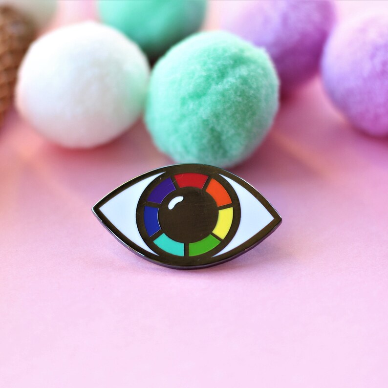 Queer Eye Rainbow Eye Enamel Pin Etsy