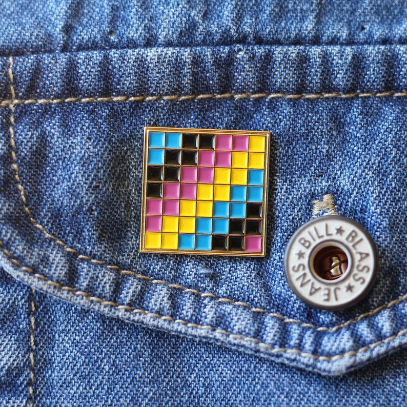 CMYK Tessellation Pin Graphic Designer Enamel Pin