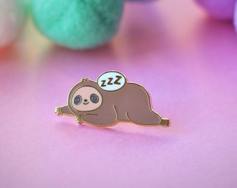 Sleepy Sloth - Super Cute Stay in Bed Enamel Pin