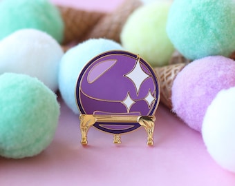 Crystal Ball Enamel Pin - Occult Lapel Pin for Psychics, Indigo Children & The Initiated - Enamel Pin Accessory for you life