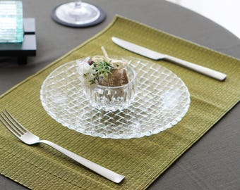 4 set of Japanese placemat, Igusa, rush grass placemat, dinning ware, artisanmade, made in Japan