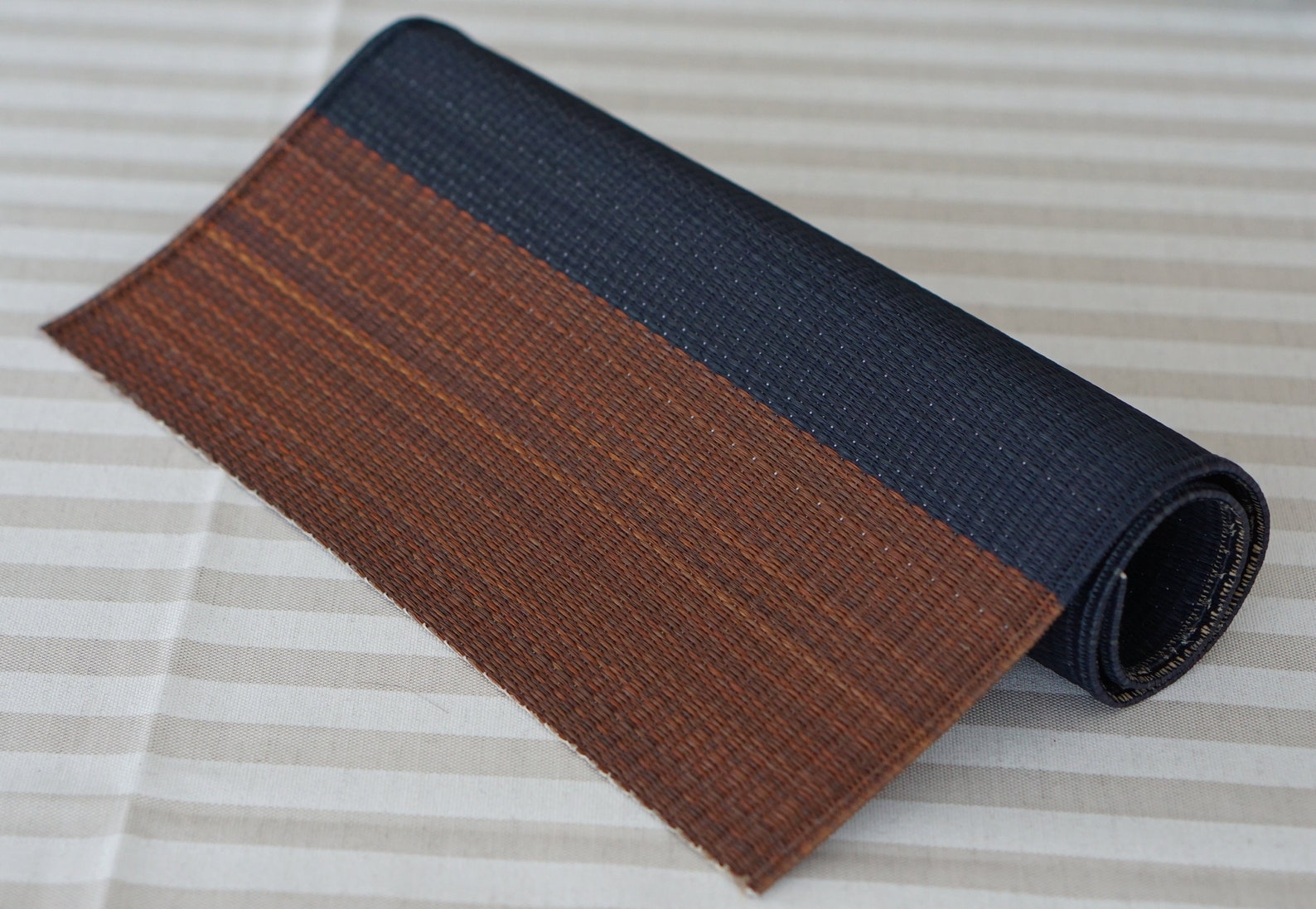 6 Set of Igusa, Rush Grass Placemat, Japanese Placemat, Two Tone Earth