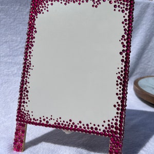 Beautiful White board - Chalk Board with hand-placed bling