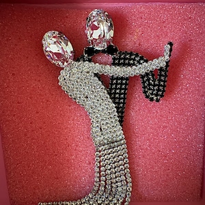 Pendant Necklace Butler And Wilson Dancing Couple Brooch Vintage
